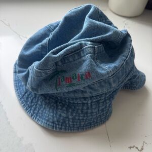 Vintage 90s Blue Denim Jamaica Bucket Hat